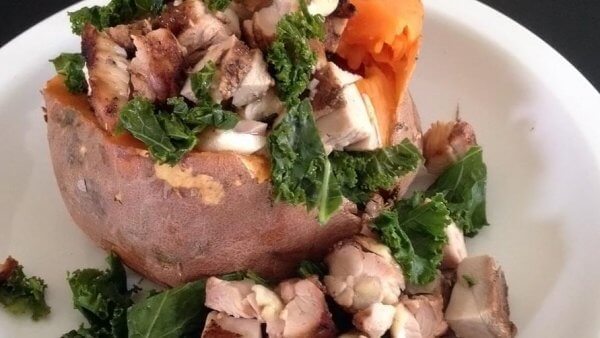 Chipotle Chicken Stuffed Sweet Potatoes (Paleo)